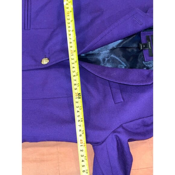 J.Crew Womens Schoolboy Career Blazer Size 0 Purple Wool - Picture 8 of 10